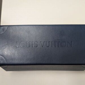 LOUIS VUITTON Navy Empty Box Sunglasses / glasses Case Magnetic Box 6.5x2.8x2.4”